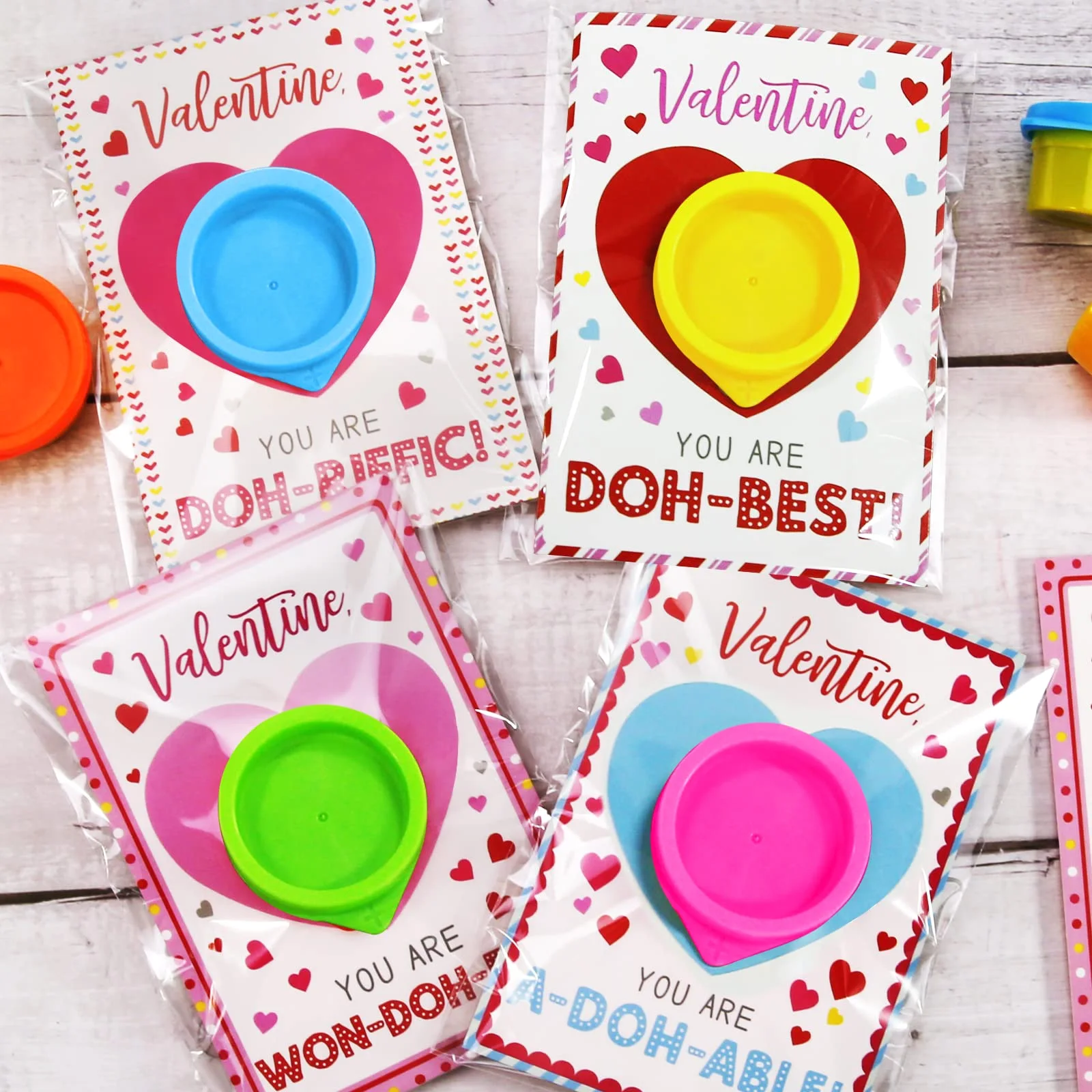 Oriental Cherry Playdough Valentine Cards