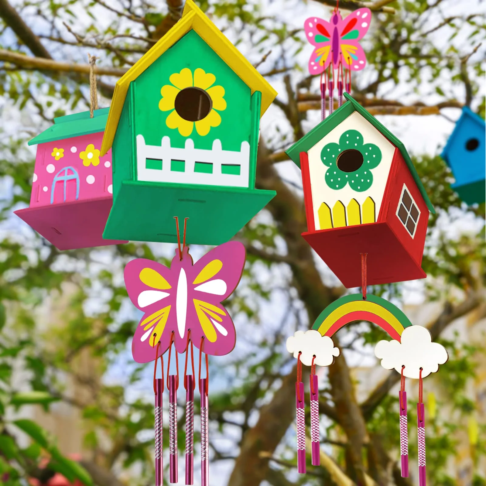 Oriental Cherry Bird House Wind Chime Craft Kit