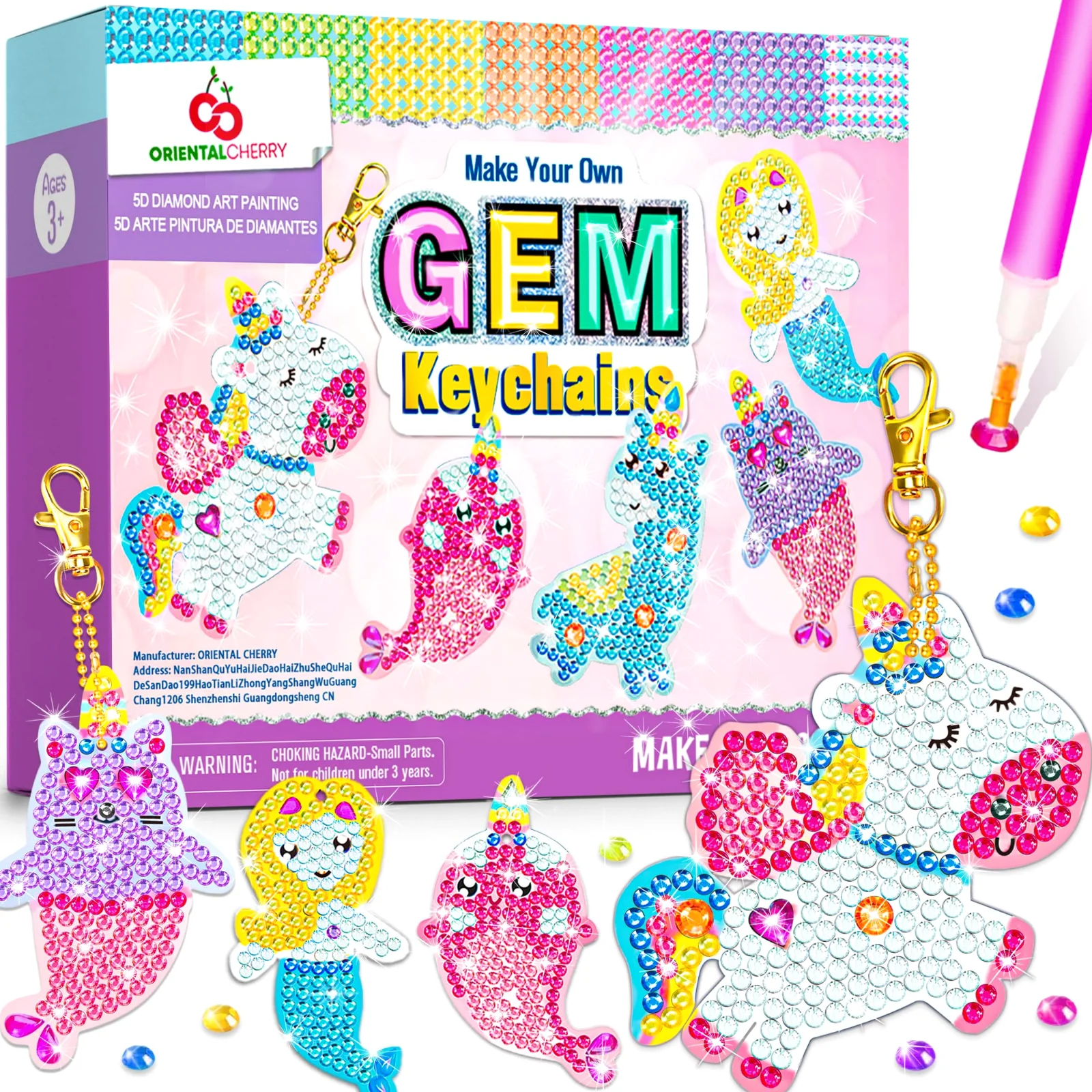 Oriental Cherry Make Your Own Gem Keychains Kit