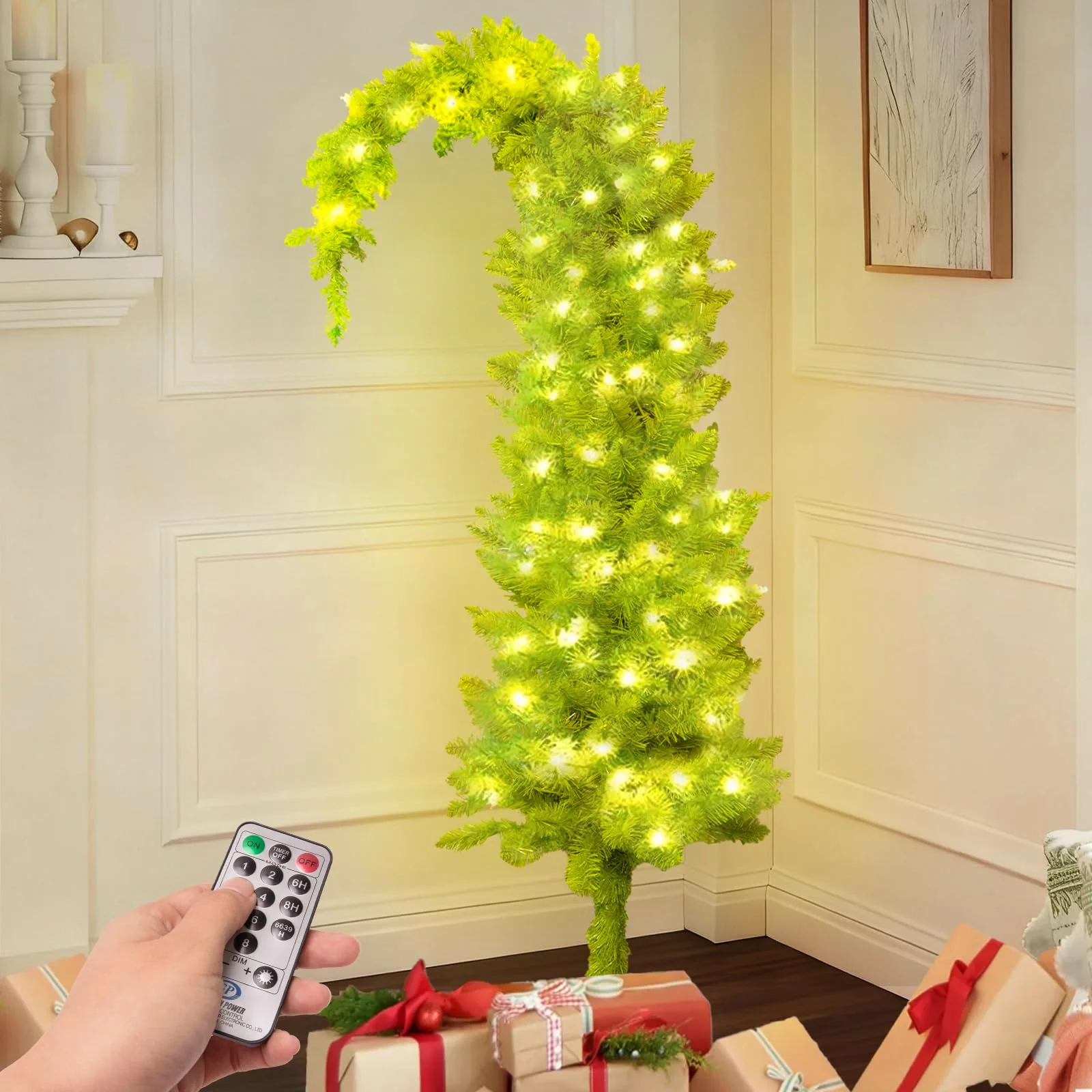 Oriental Cherry 6 Ft Pre-Lit Christmas Tree with Timer