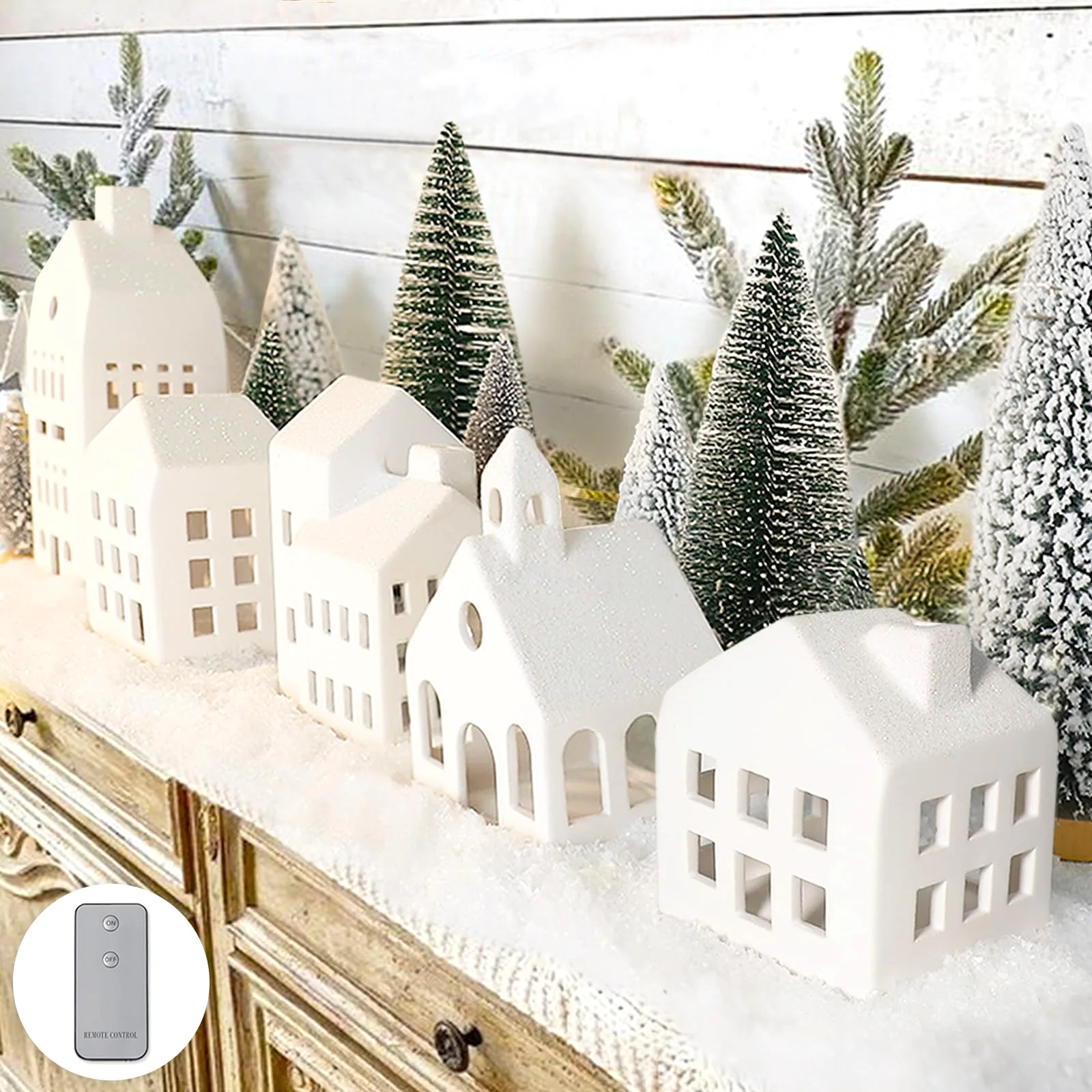 Oriental Cherry Lighted Ceramic Christmas Village