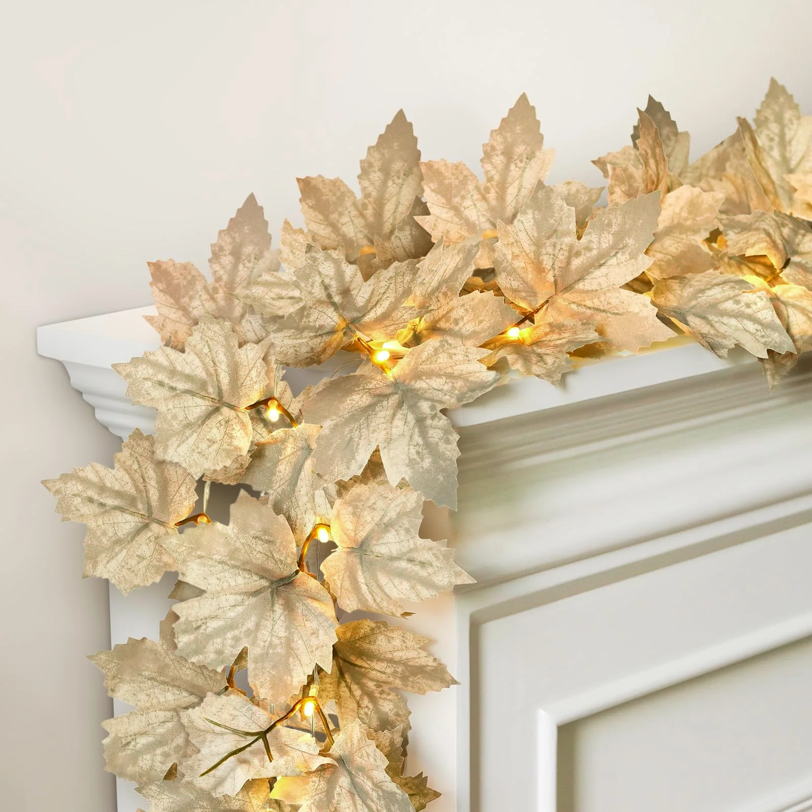 Oriental Cherry Lighted Maple Leaf Fall Garlands