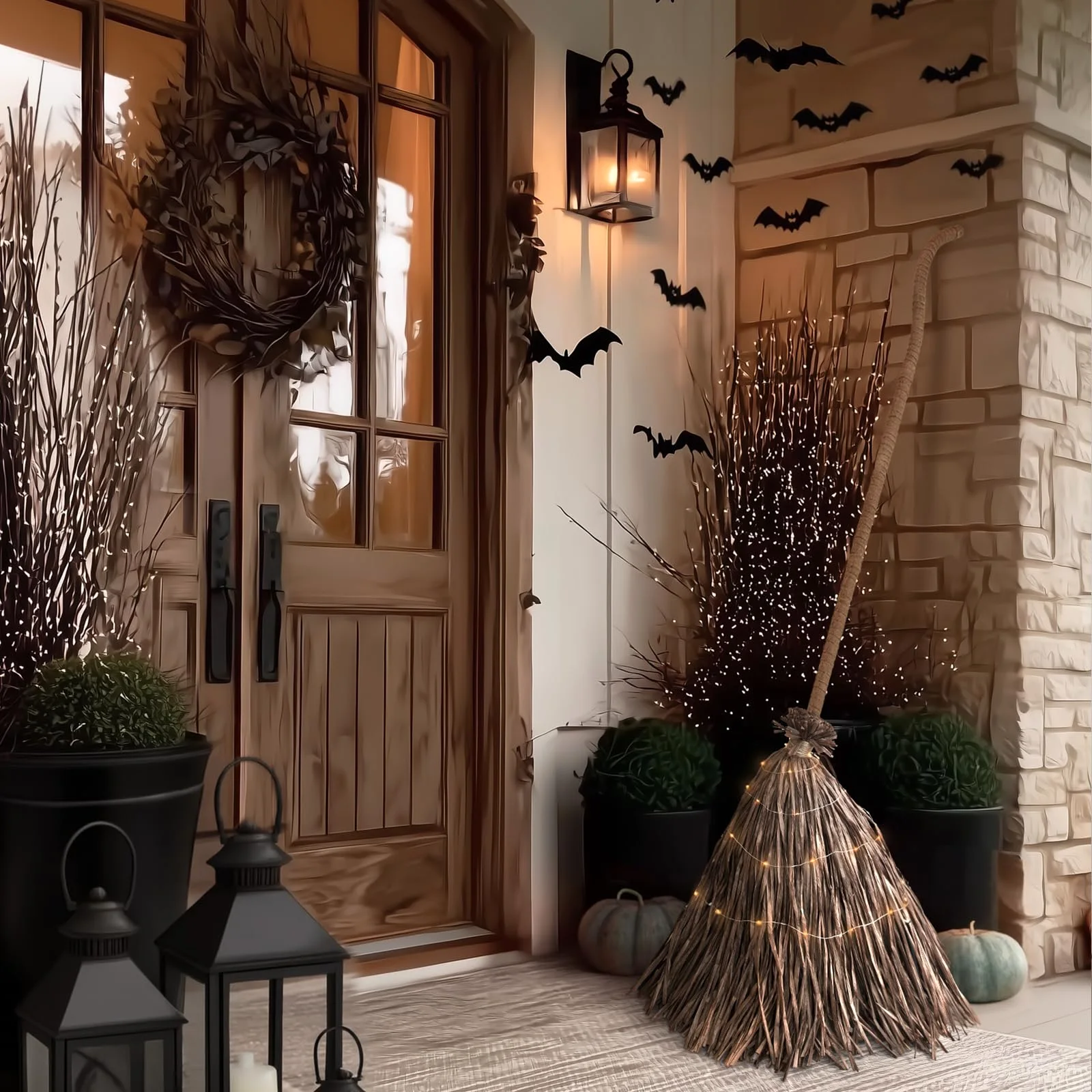 Oriental Cherry 5.5 Ft Light-Up Witches Broom