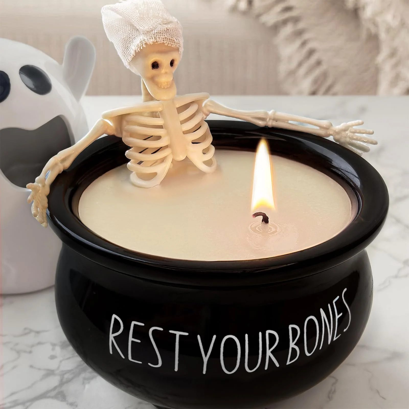 Oriental Cherry Skeleton Candles