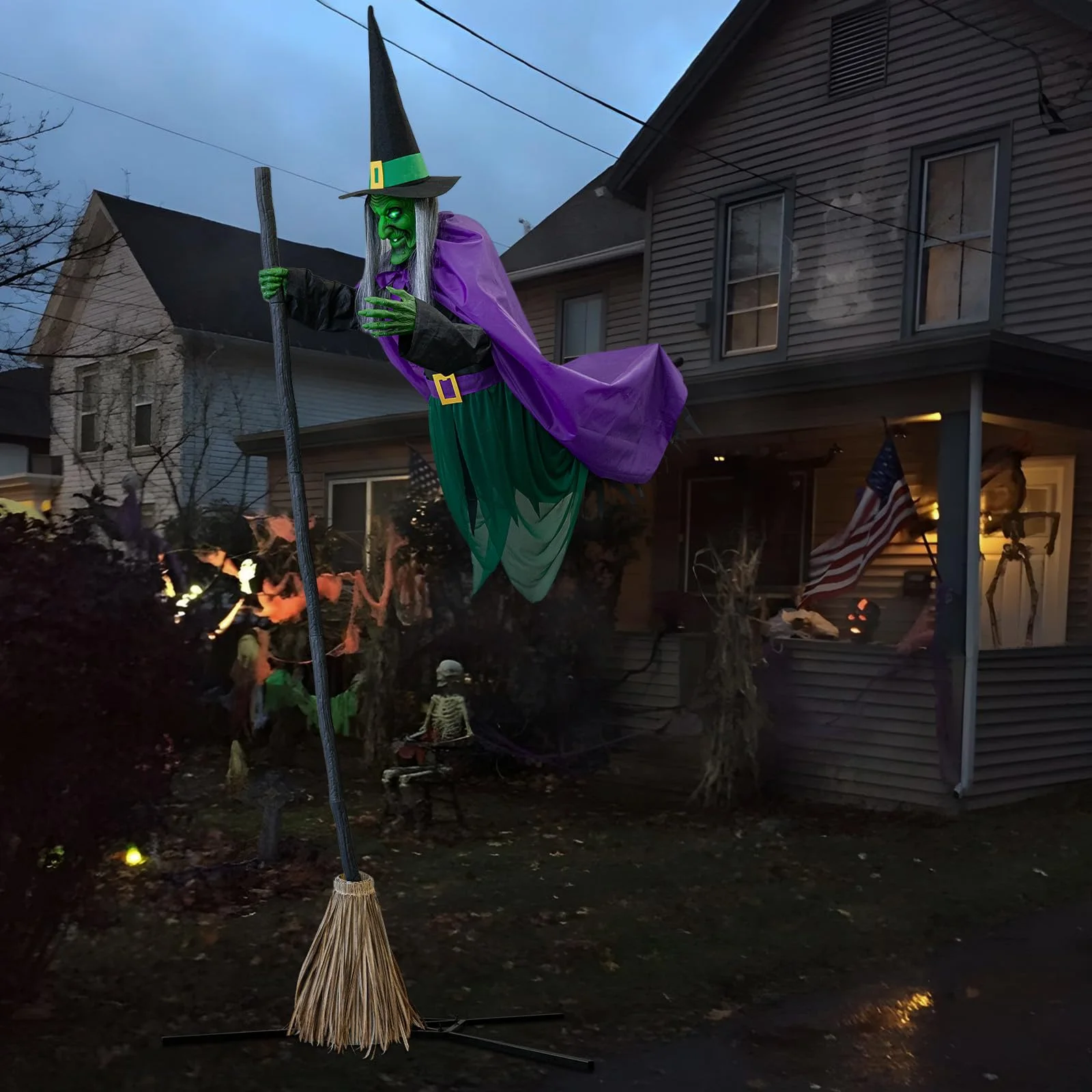 Oriental Cherry 11.5 Ft Animated Hovering Witch
