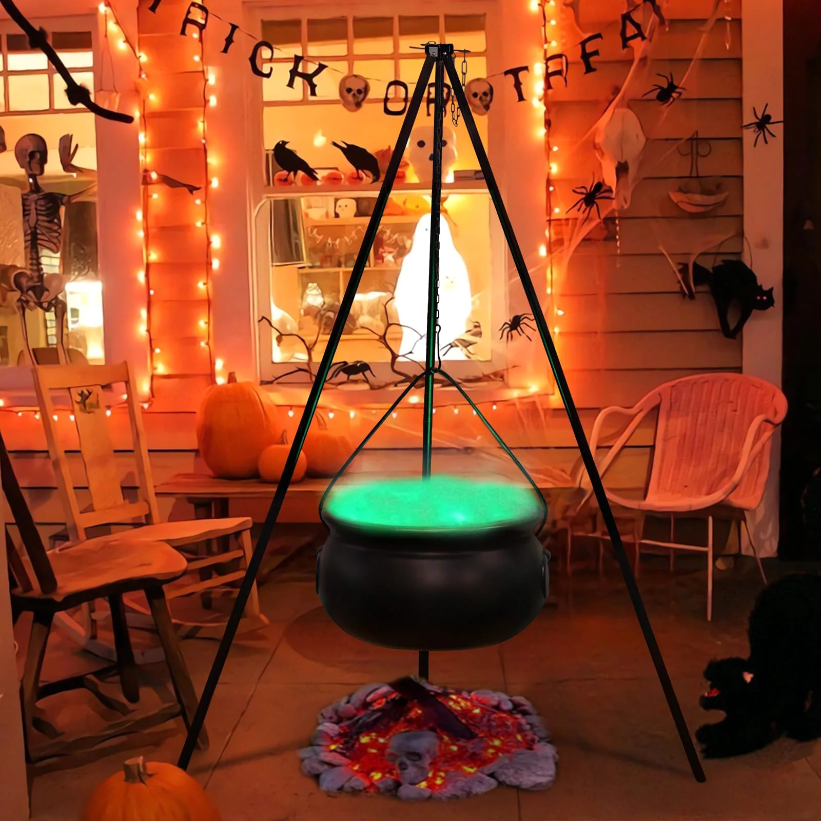 Oriental Cherry Witches Cauldron on 54 Inch Tripod