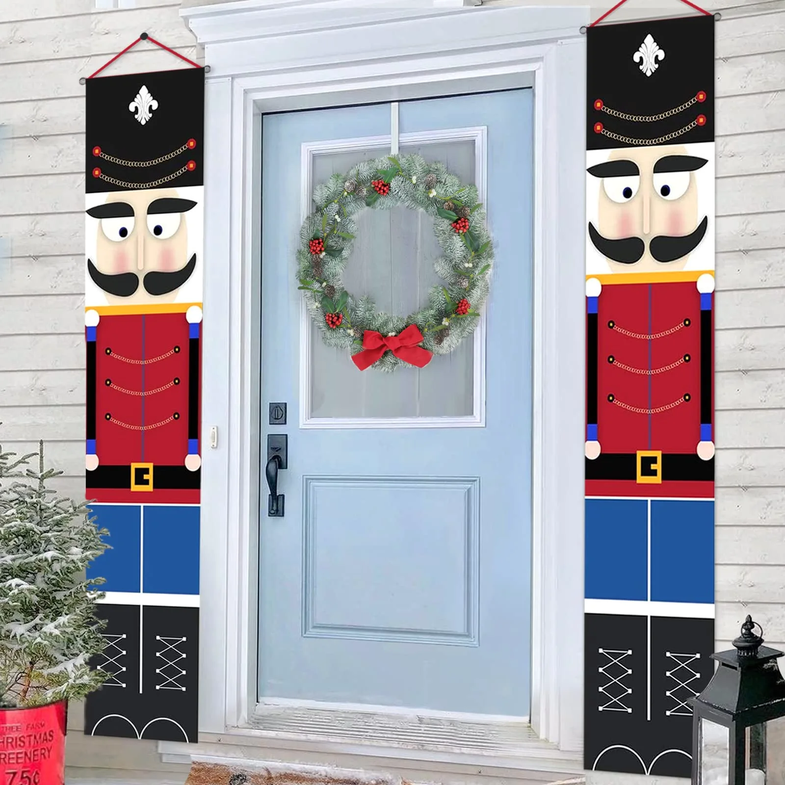 Oriental Cherry Life-Size Nutcracker Soldier Banners