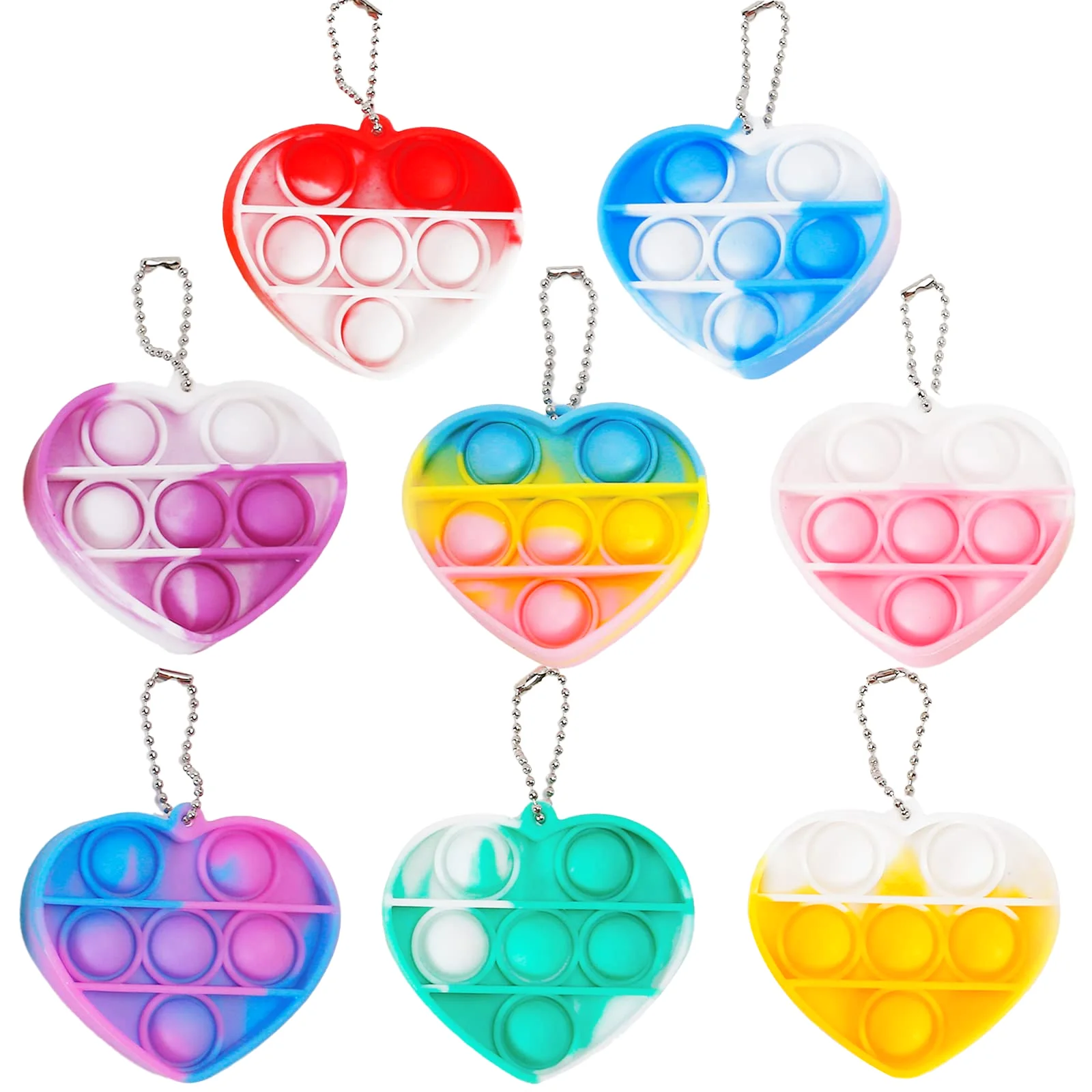 Oriental Cherry Heart Pop Keychain Valentine Cards